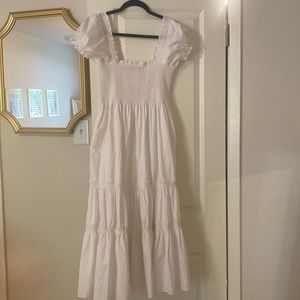 CLASSY WHITE OPT DRESS, WITH POCKETS